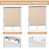 Verticale luifel aluminium balkonluifel met handslinger crèmewit 160 x 250 cm(m-4)