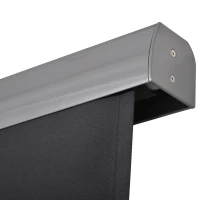 Verticale luifel aluminium balkonzonwering met handslinger donkergrijs 160 x 250 cm(m-9)