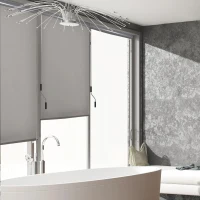 Verticale luifel aluminium balkonluifel met handslinger grijs 160 x 250 cm(m-2)