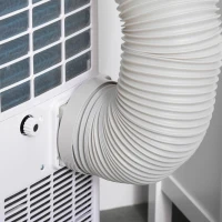 HOMCOM Mobiele airconditioner 4 standen airconditioner met afstandsbediening 24-uurs timer ABS(m-10)