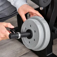 HOMCOM Multi-trainingsbank met halterrek halterbank verstelbaar multi-gym(m-5)