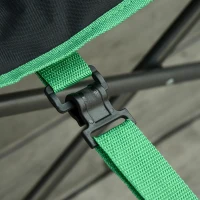 Outsunny campingstoel klapstoel met voetensteun 160 kg draagvermogen Oxford zwart + groen(m-4)
