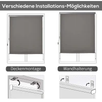 Verticale luifel aluminium balkonluifel met handslinger grijs 160 x 250 cm(m-4)