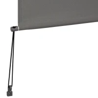 Verticale luifel aluminium balkonluifel met handslinger grijs 160 x 250 cm(m-11)