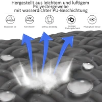 Verticale luifel aluminium balkonzonwering met handslinger donkergrijs 160 x 250 cm(m-5)