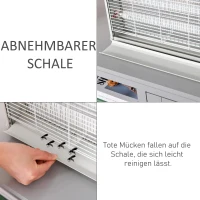 Outsunny Insectenverdelger muggenlamp beschermrooster LED 60 m² thuis 20 W(m-5)