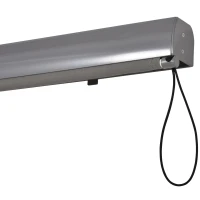 Verticale luifel aluminium balkonluifel met handslinger grijs 160 x 250 cm(m-10)