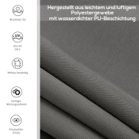 Verticale luifel aluminium balkonluifel met handslinger grijs 160 x 250 cm(m-5)