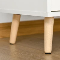 HOMCOM Keukenkast dressoir met glazen deuren lade 12 flessen wijnrek(m-9)