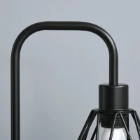 HOMCOM staande lamp industriële stijl vloerlamp voet E27 zwart staal marmer(m-7)