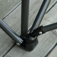 Outsunny campingstoel klapstoel met voetensteun 160 kg draagvermogen Oxford zwart + groen(m-5)