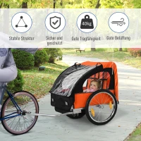 HOMCOM kinderaanhanger kinderfiets(m-4)