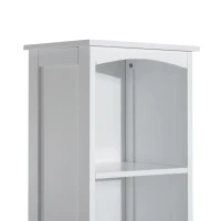 HOMCOM badkamerkast badkamermeubel hoge kast badkamerplank badmeubel wit 34x24x170 cm(m-7)