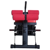 HOMCOM Trainingsbank sit-upbank buikspiertrainer multifunctioneel met trainingsbanden fitness staal zwart 140 L x 73 B x 57 H cm(m-8)