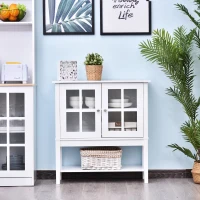 Szafka kuchenna szafka na naczynia z 3 poziomami witryna drzwi szklane MDF biały(m-1)