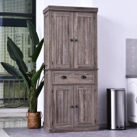 Wysoka szafka łazienkowa szafa kuchenna komoda 4 półki szuflada MDF(m-1)