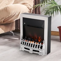 HOMCOM KOMINEK ELEKTRYCZNY 1000/2000 W srebrny(m-1)