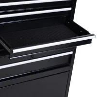 DURHAND Werkplaatswagen gereedschapskast gereedschapskist met 5 laden 360° draaibare wielen metaal 52,5 x 28 x 104,5 cm(m-11)