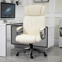 Krzesło biurowe z funkcją masażu krzesło obrotowe fotel biurowy z regulacją wysokości fotel do masażu kremowobiały(m-1)