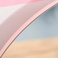 HOMCOM kaptafel voor slaapkamer opmaaktafel cosmeticatafel met spiegel schuiflade licht luxe stijl MDF grenenhout roze 76 x 48 x 123.5 cm(m-8)