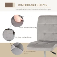 HOMCOM Salonkruk met wielen werkkruk rolkruk draaikruk in hoogte verstelbaar(m-5)