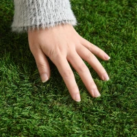 Outsunny Kunstgras gazon tapijt grasmat gazon balkon tuin 35 mm 400 x 100 cm(m-8)