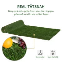 Outsunny Kunstgras gazon tapijt grasmat gazon balkon tuin 35 mm 400 x 100 cm(m-5)