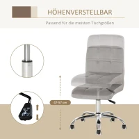 HOMCOM Salonkruk met wielen werkkruk rolkruk draaikruk in hoogte verstelbaar(m-4)