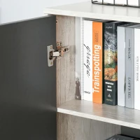 HOMCOM boekenkast, Staande kast, archiefkast, multifunctionele kast, donkergrijs, 80 x 40 x 120 cm(m-10)