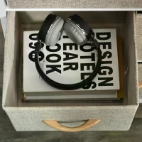 HOMCOM Chest of Drawers Bedroom Unit Storage Cabinet with 4 Fabric Bins for Living Room(m-9)