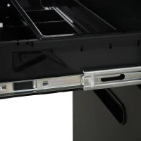 Vinsetto rolcontainer, archiefkast, kantoorcontainer met 3 laden, kantoorkast, opslag, container, staal, zwart, 39 x 48 x 59 cm(m-9)