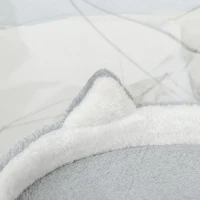 PawHut krabpaal met kattengrot Ladder krabpaal hoogte 100 cm Klimboom voor katten Spaanplaat jute grijs 60 x 40 x 100 cm(m-9)