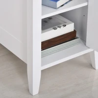 HOMCOM bijzettafel koffietafel nachttafel salontafel met kast wit(m-11)