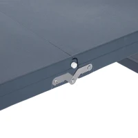 Alu campingtafel picknickbank zitgroep tuintafel 4 zitplaatsen inklapbaar donkergrijs(m-11)