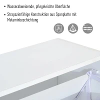 HOMCOM schoenkast schoenenkast schoenenrek schoenrek met 2 kleppen 10–12 paar spaanplaat wit 60 x 24 x 80 cm | Aosom.nl(m-4)