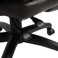 Vinsetto ergonomische bureaustoel met voetensteun, directiestoel, gestoffeerde rugleuning, bruin, 64 x 64 x 112-120 cm(m-10)