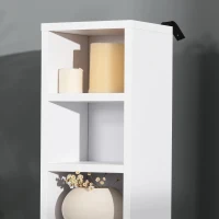 HOMCOM cd-toren cd-rek vrijstaand rek tweedelige set met twee opbergvakken(m-6)