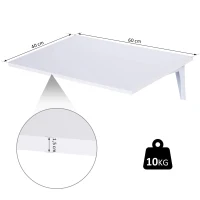 HOMCOM Wandtafel wandklaptafel keukentafel bureau eettafel kindermeubilair 2 kleuren(m-3)