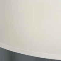 HOMCOM Vloerlamp met PU-trommelkap voor op kantoor in de woonkamer wit(m-9)