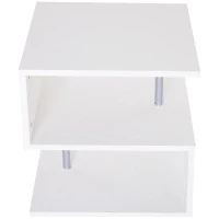 HOMCOM Salontafel bijzettafel koffietafel theetafel woonkamertafel wit houtnerf(m-7)