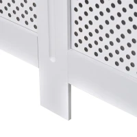 HOMCOM® radiatorombouw 112 cm witte radiatorbekleding verwarmingsbedekking, MDF, (112 L x 82 B x 19 H cm)(m-7)