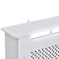 HOMCOM® radiatorombouw 112 cm witte radiatorbekleding verwarmingsbedekking, MDF, (112 L x 82 B x 19 H cm)(m-6)
