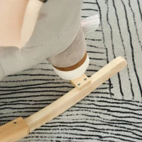 HOMCOM hobbelpaard voor kinderen baby schommeldier ezel voor 18-36 maanden grijs(m-10)