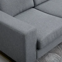 HOMCOM bank gestoffeerde 3-zitsbank tv-fauteuil gestoffeerde bank loungebank kussen(m-8)