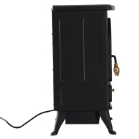HOMCOM® Elektrische haardkachel | vrijstaande kachel | 900 / 1800 W | 41,5 x 28 x 54 cm | Zwart | Aosom.de(m-7)