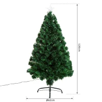 HOMCOM Kerstboom kunstkerstboom LED glasvezel 8 lichtmodi 120/150/180 cm(m-3)