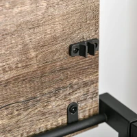 HOMCOM bureau computertafel kantoortafel thuiskantoor tafel opklapbaar met E1-spaanplaat metalen frame industrieel design rustiek bruin + zwart 90 x 45 x 74 cm(m-8)