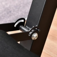 HOMCOM sit-ups buiktrainer met trainingskoorden trainingsbank voor thuis fitnessstudio multifunctioneel instelbaar & inklapbaar 110 kg draagvermogen staal zwart + blauw 142 x 46 x 50-132 cm(m-6)