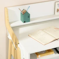 HOMCOM sta bureau met 2 vakken in Scandi design 98 cm x 53.5 cm x 76 cm(m-9)