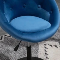 In hoogte verstelbare draaistoel met fluwelen bekleding van HOMCOM(m-8)